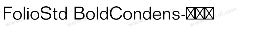 FolioStd BoldCondens字体转换